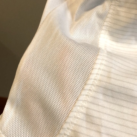 Ladies OnTour White with Grey Stripes Golf Shirt, Size S, NWT - Picture 3 of 10